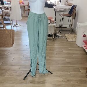 Kori Light Sage Green Drawstring Ankle Pants